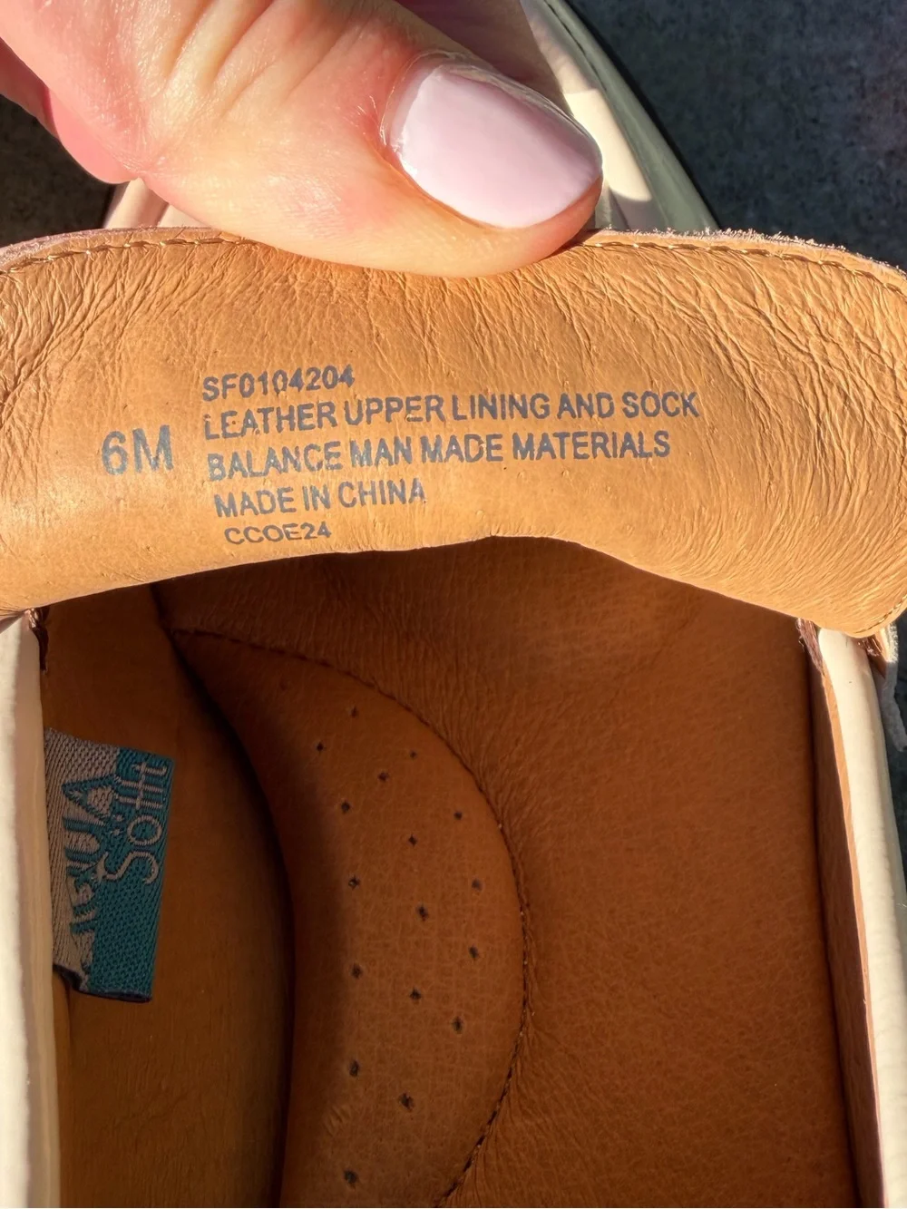 Sofft Beige Patent Leather Penny Loafers size 6M. These shoes were a sample pair